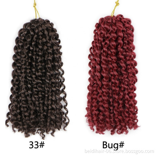 8 Inch Short Marley bob Braids Crochet Hair Pre Stretched Marly Bob Ombre Kinky Curly Twist Braiding Hair